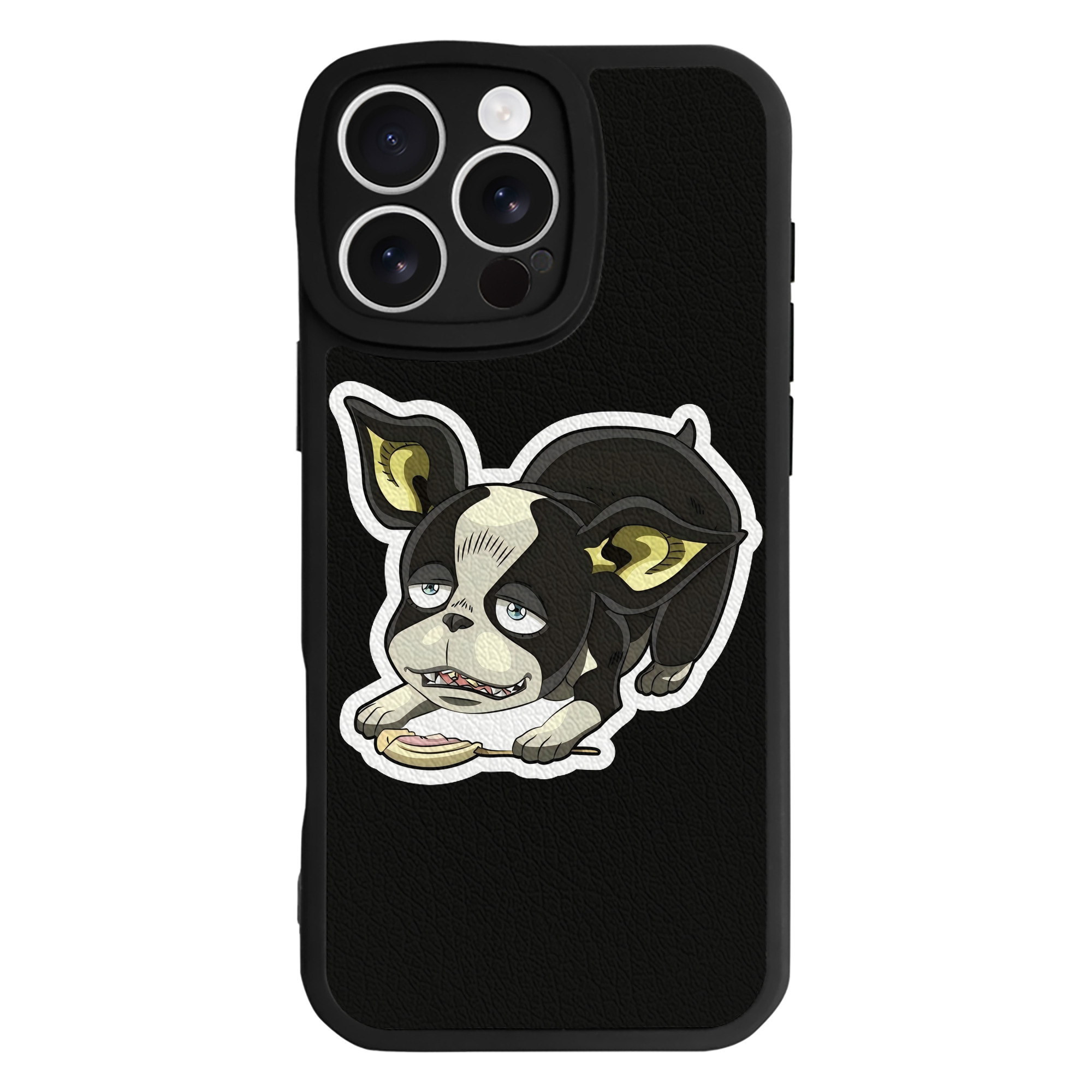 （画像用） ジョジョの奇妙な冒険 イギー JoJo's Bizarre Adventure Iggy 【iPhone 16シリーズ対応】シリコンスマホケース（レザー調） 材質：シリコン